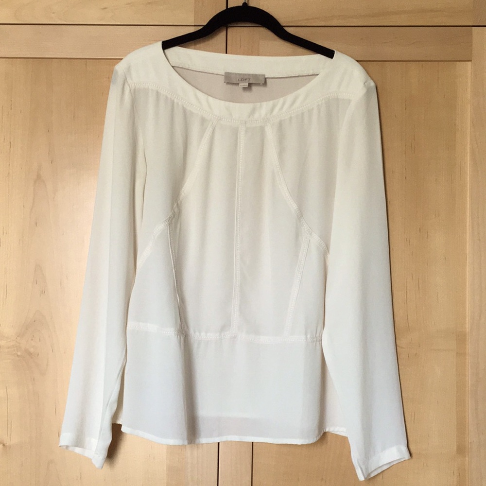 Cream blouse from LOFT